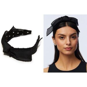 Lele Sadoughi Jet Sheer Shirley Headband Black